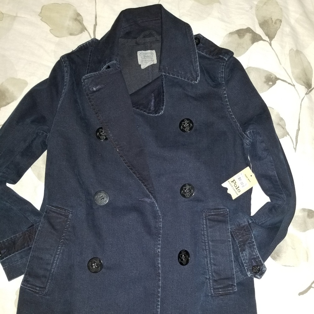 Denim Stretch  Pea Coat